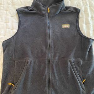 LL Bean Men’s Fleece Vest XL Black